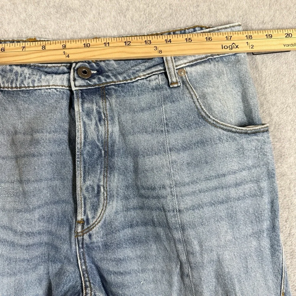 G Star Raw Lanc 3D Tapered Jeans Mens 34x32 Restored Denim Distressed Button Fly